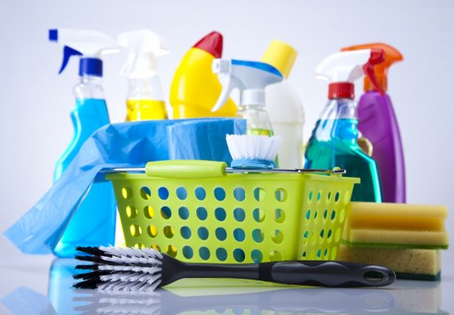 Recycling and sustainability collection with sorted materials and green operations