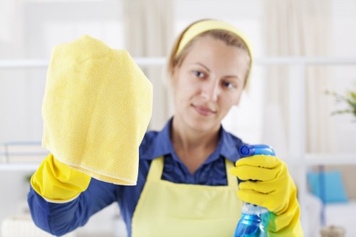 Office cleaning supplies and workspace sanitation