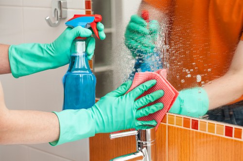 Professional cleaning of a kitchen before move-in