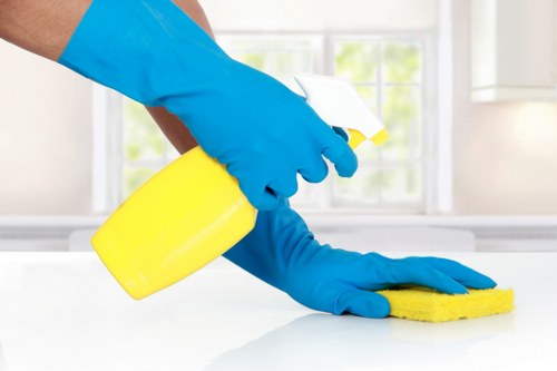 Professional Airbnb cleaning in a bright rental bedroom