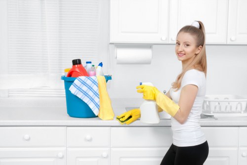 Professional after builders cleaning in a newly renovated room