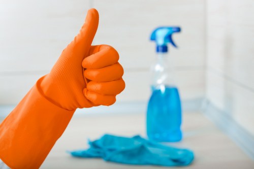 Deep cleaning services for a modern Docklands kitchen