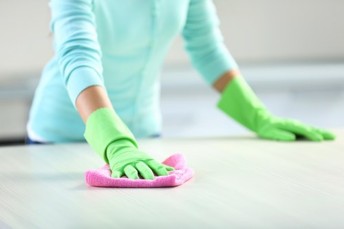 Clean and freshly vacuumed carpet in a modern home